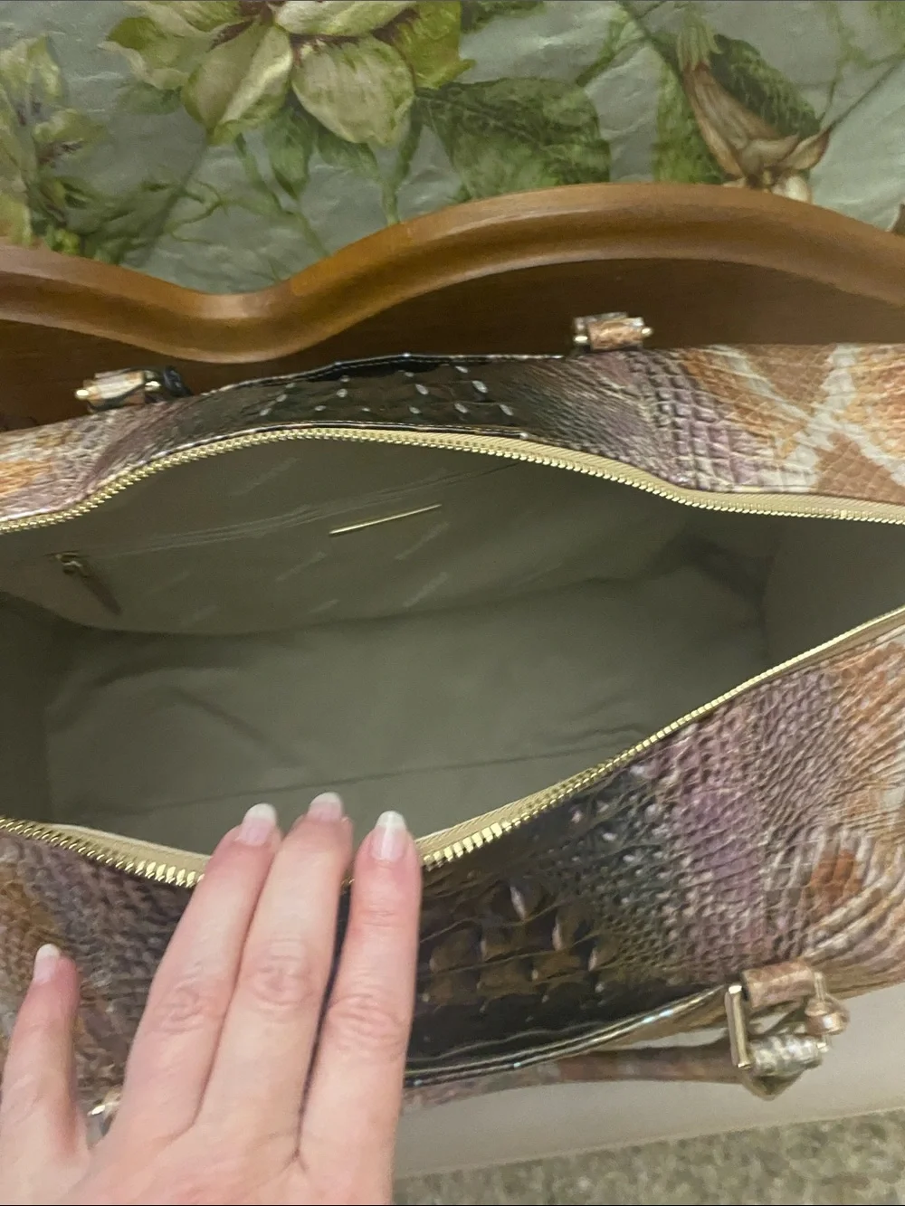 Brahmin Duxberry Rare Weekender- Truffle Python Ombre
